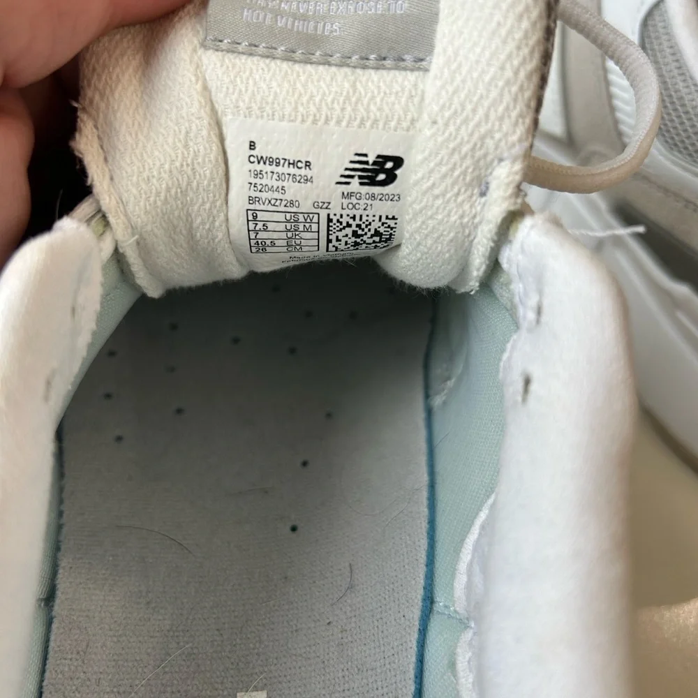 New Balance Gray and White Athletic Shoes - Picture 5 of 7